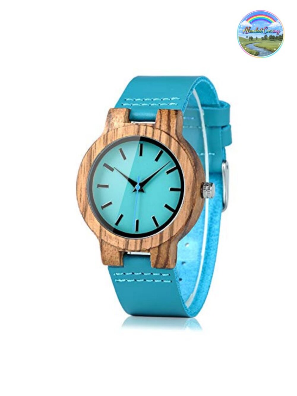Handmade Bamboo Wooden Watch with Real Leather Strap Japanese Quartz Movement
